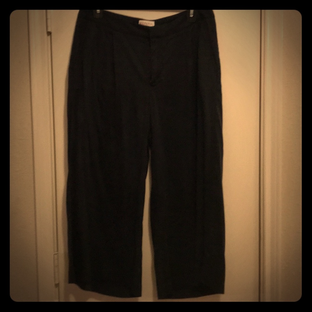 Dressy black culottes.